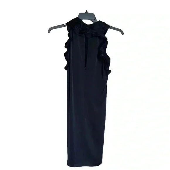 Reiss Jolina Navy Blue Ruffle Shift Dress sz  0 - Picture 2 of 7